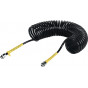 FLEXIBLE NOIR EMBOUT JAUNE 32 SPIRAL M22 x 1,5/M22 x 1,5