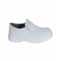 Mocassin BLANC microfibre hydrofuge semelle PU coque acier 