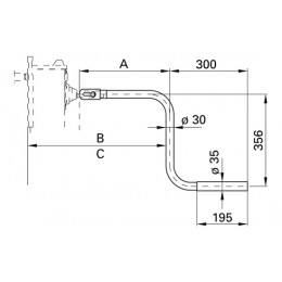 Manivelle 480mm  JOST p.MODUL JSU 04