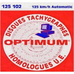 Disque tachygraphe 125km/h sans compte tour (boîte de 100)