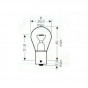 Lampe stop 1 fil 24V 21W BA15D P21W Bte de 10