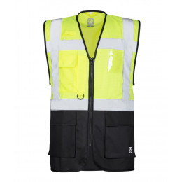 Gilet haute visibilité en deux couleurs Jaune/Noir SIGNAL