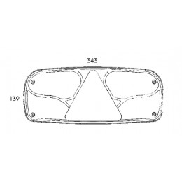 ASPOCK Feu Ecopoint Droit avec Triangle et Catadioptre 40 246 212