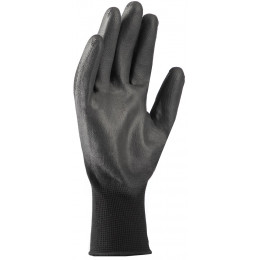 GANTS BUCK BLACK EN388  4141X  Polyester + PU  Paume enduite