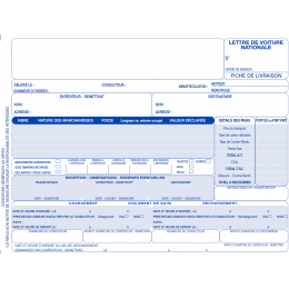 Carnet lettre de voiture petit format 4x50 personnalisé